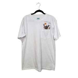 Vintage White Vail Colorado Single Stich Souvenir T-Shirt